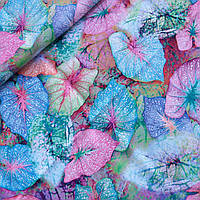 Штапель неонове листя, ш. 140 см