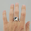 Чоловіча срібна печатка з золотом і оніксом 128з 20 розмір, фото 6