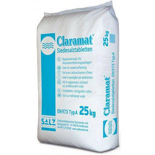 Таблетки сольові вакуумні (мішок 25 кг) Claramat