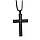 Чоловічий кулон Хрест з ланцюгом з нержавіючої сталі "Black Cross" (чорний), фото 4