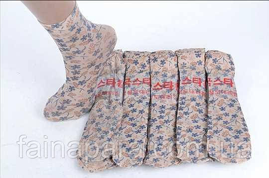 Капронові шкарпетки жіночі Лайкра з візерунком, фото 1