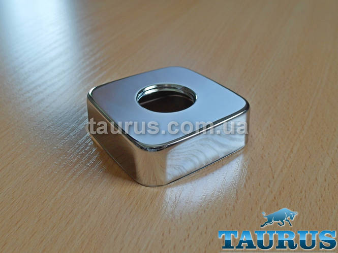 Большой квадратный декоративный фланец CUBE 60x60 h20 chrome хром, d25 ...