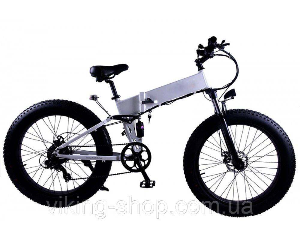 Електровелосипед літієва батарея складаний фетбайк 26" 350 W, 48 V, 10ah
