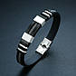 Чоловічий браслет зі сталевими вставками, фото 3