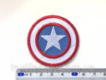 Нашивка Щит Капітана Америки 50 мм, фото 2
