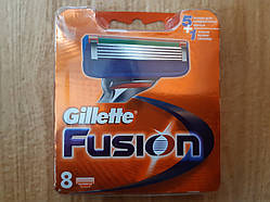 Змінні Касети Картриджі Леза Джилет Ф'южен Gillette Fusion до станків бритв 8 шт Оригінал