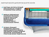 Змінні Касети Картриджі Леза Джилет Ф'южен Gillette Fusion до станків бритв 8 шт Оригінал, фото 4