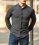 Сорочка чоловіча однотонна котон сіра Київ, фото 5