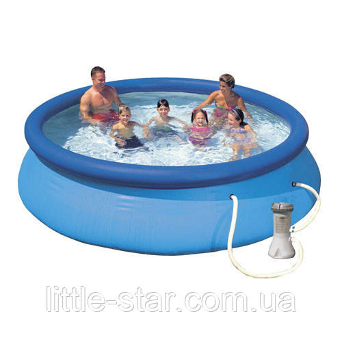 Сімейний наливний басейн Intex 28132 Easy Set з фільтр-насосом (2 006 л/г), 366*76 см, 5 621 л