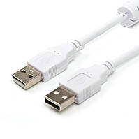 Кабель USB 2.0 AM/AM 1.8 m ATCOM белый (16614) Кабели синхронизации