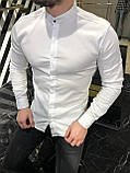 Сорочка чоловіча однотонна котон біла Київ, фото 3