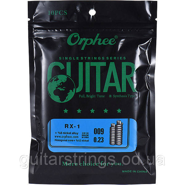 Струна Orphee RX-1 Plain Steel .009 acoustic or electric 10-pack