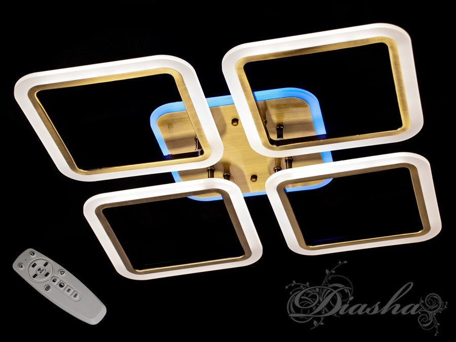 Стельова LED-люстра з діммером і кольоровою підсвіткою A3011/4BR LED 3color dimmer