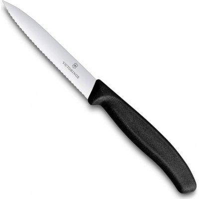 Ніж кухонний Swiss Victorinox Classic лезо - 10 см хвиля колір чорний ручка пряма мод 6.7733