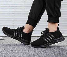 Легкі чоловічі кросівки кеди зі смужками, 40 - 44, фото 4