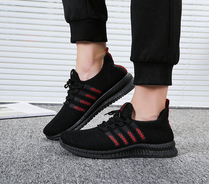 Легкі чоловічі кросівки кеди зі смужками, 40 - 44