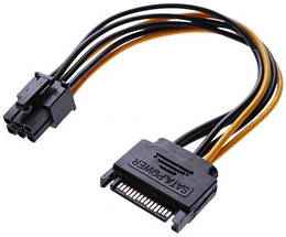 Райзер PCI-E 1X - 16X, USB 3.0 кабель 60см, живлення 6 pin, фото 4