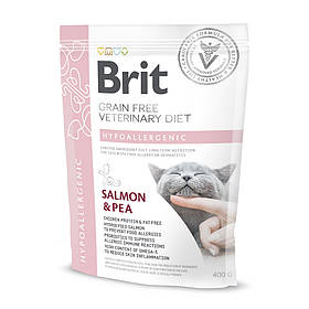 Brit GF Veterinary Diet Hypoallergenic сухий корм для кішок у разі харчової алергії (лосось) 400 г