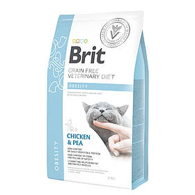 Brit GF Veterinary Diet Obesity сухий корм для кішок для зниження ваги (курка) 2 кг