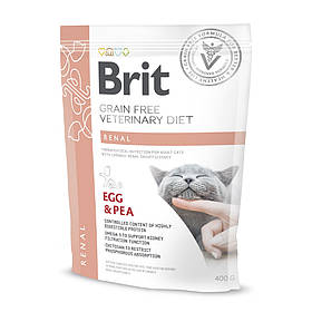 Brit GF Veterinary Diet Renal сухий корм для котів у разі захворювань нирок (яйце) 400 г