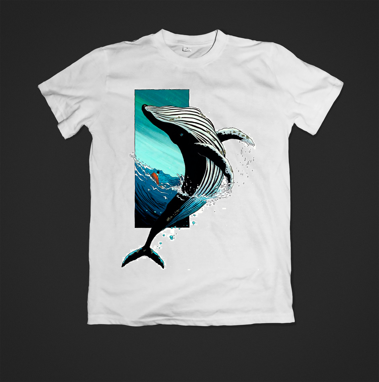Футболка YOUstyle Whale 0376 XS White, фото 1