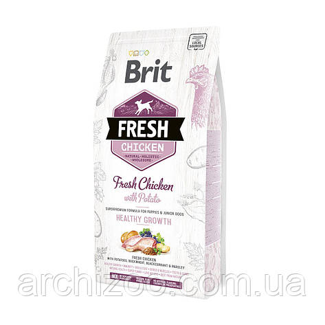 Brit Fresh Chicken With Potato Puppy 12 кг - корм для цуценят з куркою та картоплею, фото 2