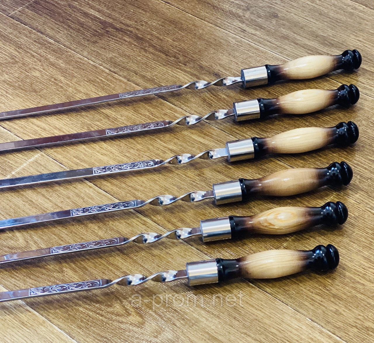 Купить Шампура с деревянной ручкой, ручная работа (3 мм) по выгодной ...