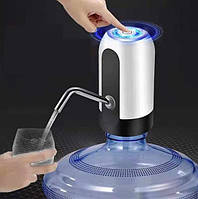 Помпа для воды электрическая, насадка на бутыль (LED подсветка, USB)