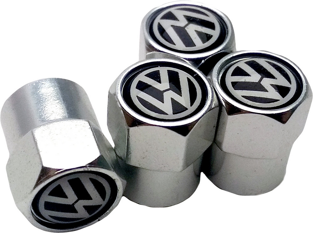 Колпачки на Ниппель Volkswagen (4 шт) Silver - фото 1 - id-p1184826328