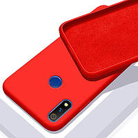 Silicone case Realme 3 Pro (с микрофиброй) Красный