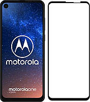 5D стекло Motorola One Vision / One Action (Защитное Full Glue) Черный