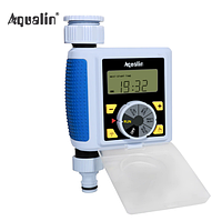 Электромагнитный таймер для полива с большим ЖК экраном Aqualin 21055