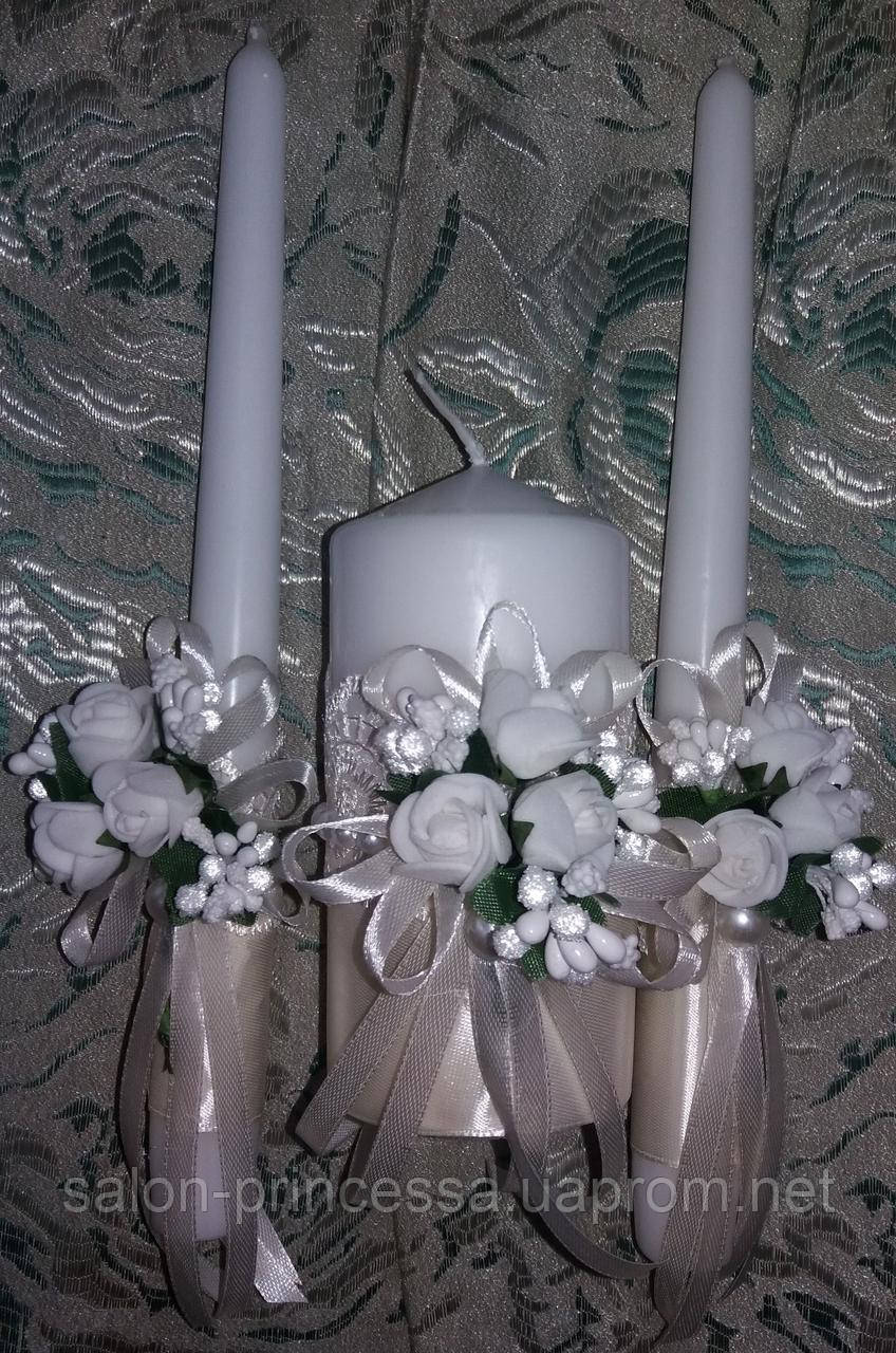 Комплект весільних свічок сімейне вогнище "Букет"
