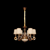 Современная классическая люстра на 6 лампочек СветМира с LED подсветкой рожков LS-9442/6