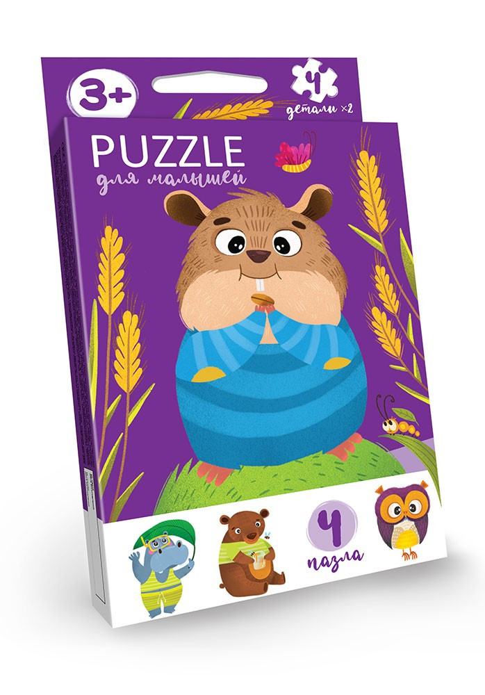 Гра Danko Toys Puzzle пазли для малюків (4 пазла) (Рус) (PFK-02)