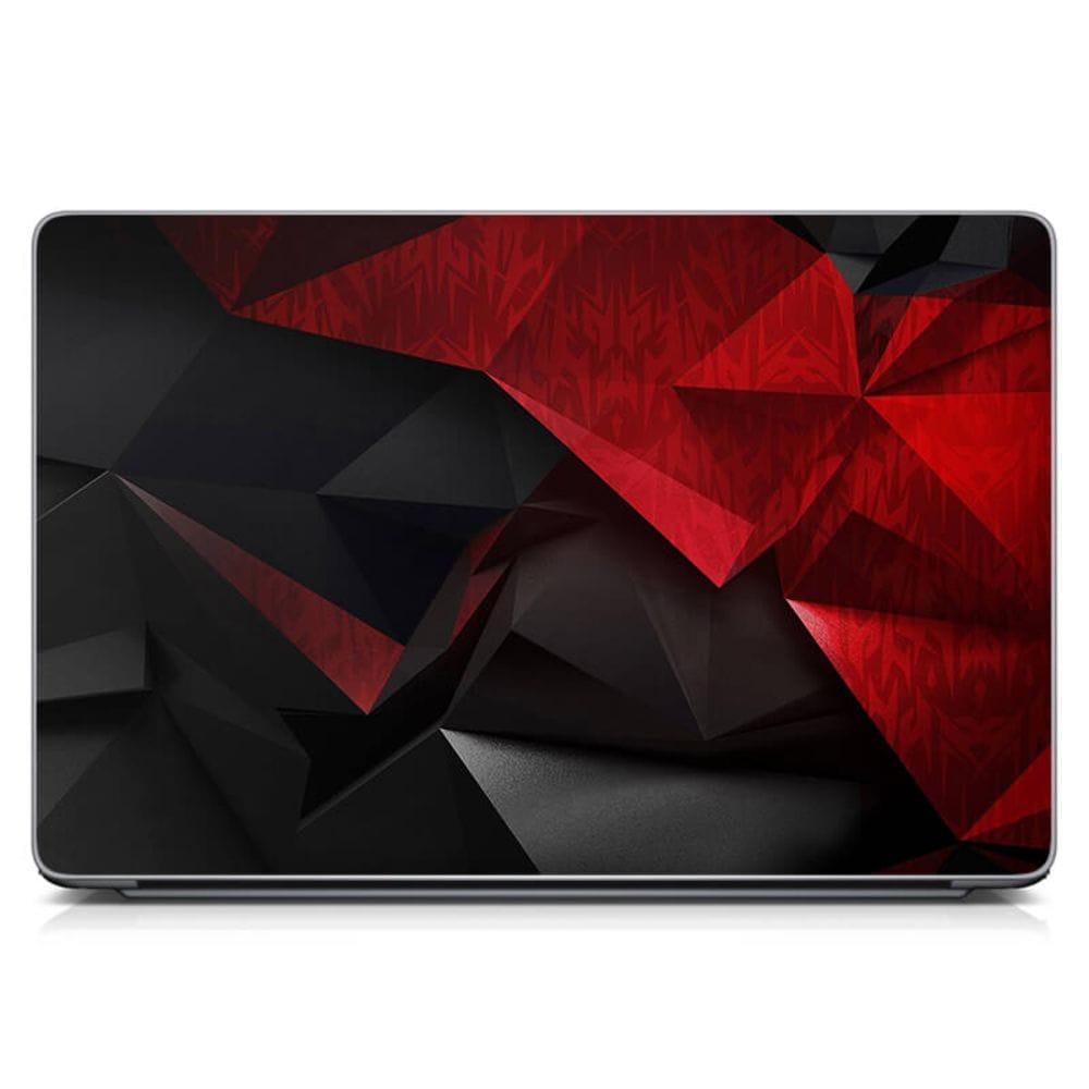 Універсальна наклейка для ноутбука 13.3"-17.3" 400x260 мм ReD Чорно-червона абстракція 3D Матова