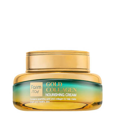 Поживний крем із золотом і колагеном FARM STAY Gold Collagen Nourishing Cream 55 мл