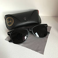 Сонцезахисні окуляри Полароїд Ray Ban Wayfarer чорний матовий комплект