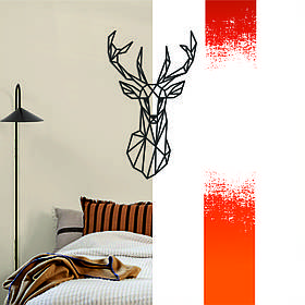 Декоративна дерев'яна картина абстрактна модульна полігональна Панно "Deer / Олень"