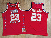 Mitchel&Ness красная майка Jordan №23 All - Star 1989