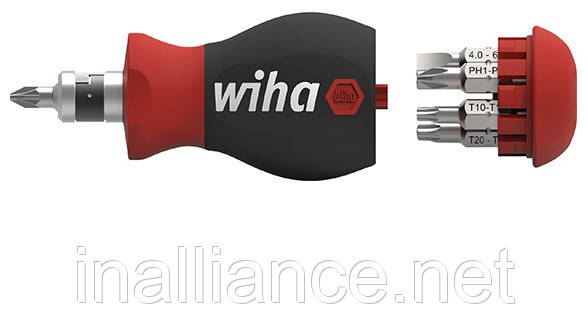 Викрутка укорочена 7 подвійних бітів з тримачем біт Stubby SoftFinish Wiha 43613