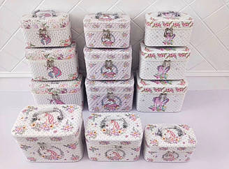 Набір із 3 шкатулок на блискавці з ручкою