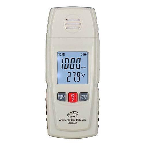 Газоаналізатор аміаку NH3+термометр 0-100 ppm, 0-50°C BENETECH GM8806