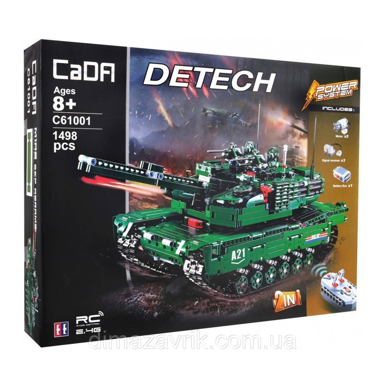 Конструктор CaDa C61001W радіокерований "Double E Танк M1A2/ бронемашина " 1498 деталей