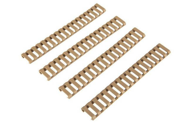 Zestaw 4 osłon na szyny RIS - Tan [Big Dragon] (для страйкболу), фото 1