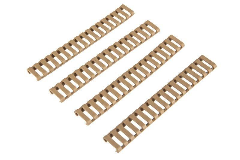 Zestaw 4 osłon na szyny RIS - Tan [Big Dragon] (для страйкболу)