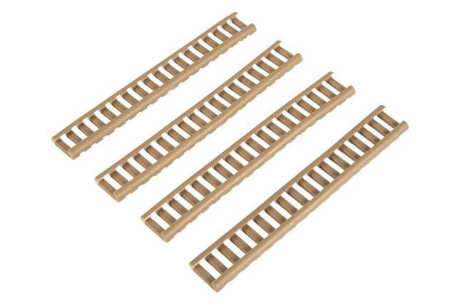 Zestaw 4 osłon na szyny RIS - Tan [Big Dragon] (для страйкболу), фото 2