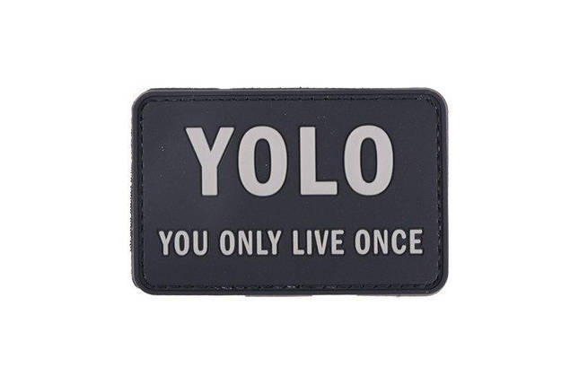 Нашивка 3D - YOLO - Black [GFC Tactical] (для страйкболу), фото 1