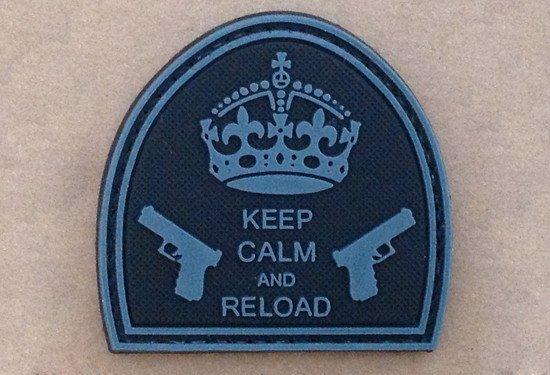 Naszywka - Keep Calm And Reload - Black [GFC Tactical] (для страйкболу)