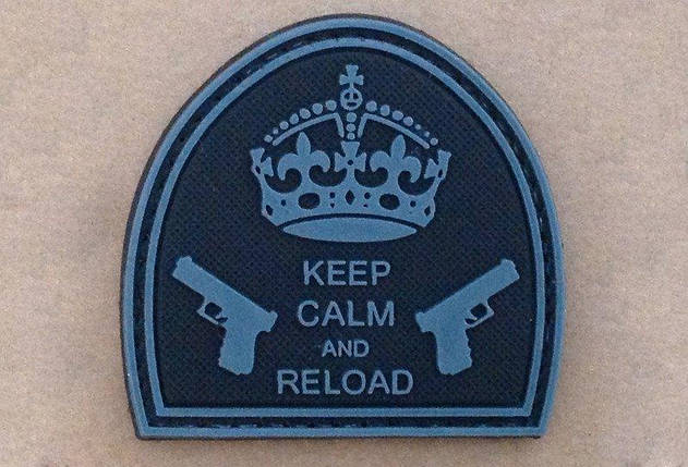 Naszywka - Keep Calm And Reload - Black [GFC Tactical] (для страйкболу), фото 2